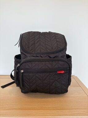 Skip Hop Forma Diaper Bag Backpack Black Like New Condition